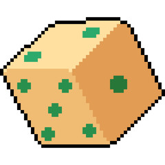 vector pixel art dice roll