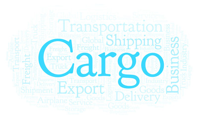 Obraz premium Cargo word cloud.