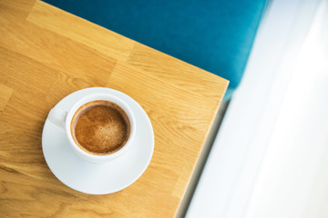 Americano coffee cup with milk