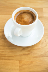 Americano coffee cup with milk