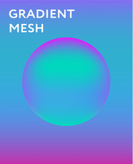 Abstract gradient in the sphere of violet, pink, blue. Vector template