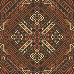 Creative Ethnic Style Vector Seamless Pattern