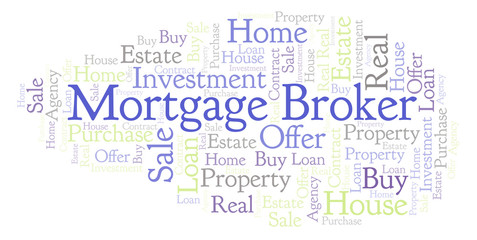 Fototapeta premium Mortgage Broker word cloud.