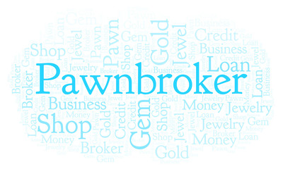 Pawnbroker word cloud.