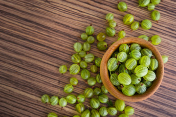 green fresh gooseberry berry