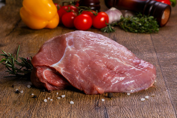 Raw pork meat