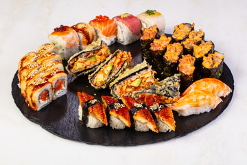 Sushi and rolls mix