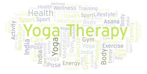Yoga Therapy word cloud.
