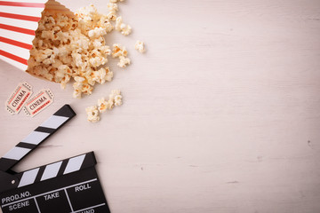 Background of watching movies with porpcorn