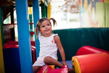 Fototapeta na wymiar Day in playground.