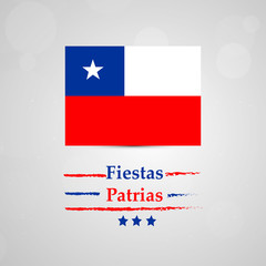illustration of elements of Chile's National Independence Day Fiestas Patrias background
