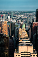 Cityscape view on downtown of Manhattan in New York City