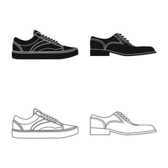 Vector design of man and clothing sign. Set of man and wear stock vector illustration.