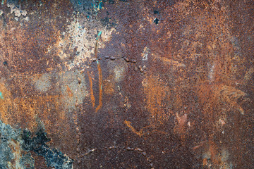 Dark old grunge rusty metal texture background.