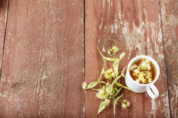 linden tea in a cup