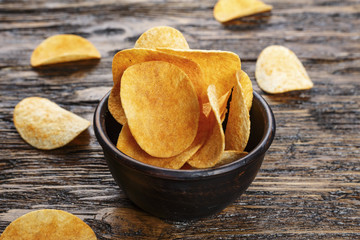 potato chips in a plate
