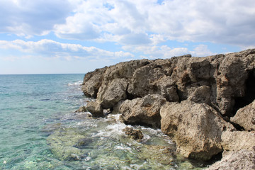 Fototapeta na wymiar very beautiful coast of Ionic sea, Puglia. Italy