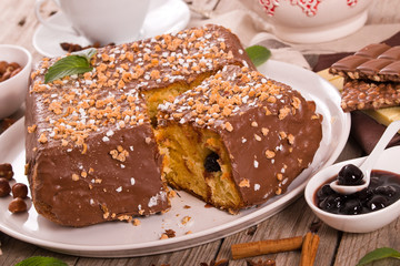 Chocolate hazelnut cake.
