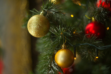 beautiful abstract christmas background withgarlands