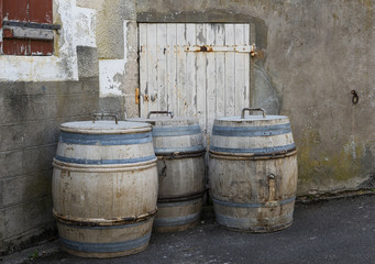 Fototapeta premium Three Wine Barrels Sancerre