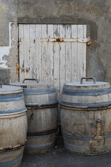 Three Wine Barrels Sancerre France