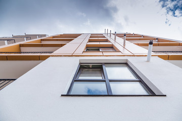 Stylish facade, new home apartment texture background