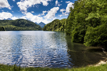 A lake near the the village of Hohenschwangau near Füssen in southwest Bavaria, Germany