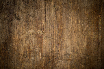 Dark Brown Wood Texture with Scratches as Background