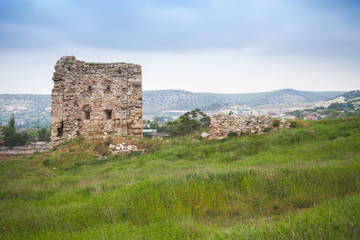 Fototapeta na wymiar Ancient fortress in Inkerman, Crimea