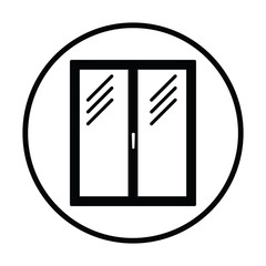 Icon of closed window frame