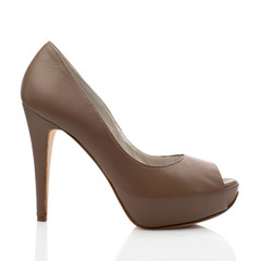 Elegant shoe isolated on white background.

