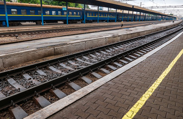 Fototapeta premium railway track at the station