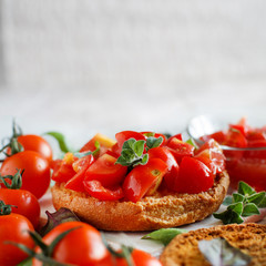 Frisella seasoned with tomatoes and herbs