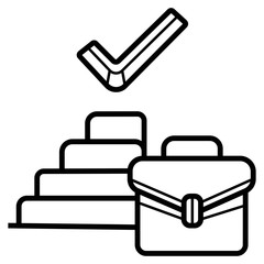 Career ladder vector icon