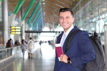 Fototapeta premium Attractive passenger at the airport