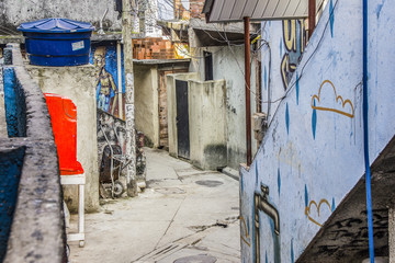 landscape of the Cantagalo favela