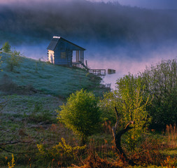 Sunrise on river