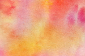 Colorful watercolor paper textures on white background. Chaotic abstract organic design. 