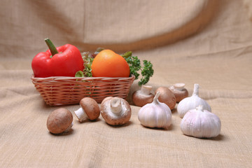 Vegetable in still life concept.