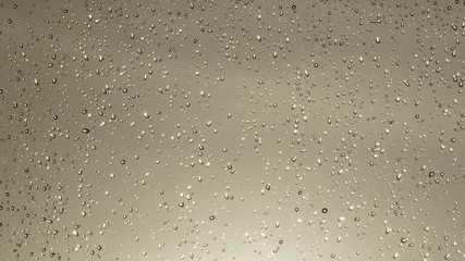 Rain Water Droplets on Glass