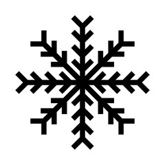 Snowflake icon or logo. Christmas and winter theme symbol. Vector and illustration.