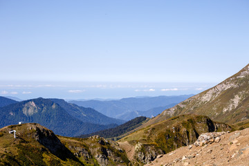 Fototapeta premium Photo of picturesque mountain landscape