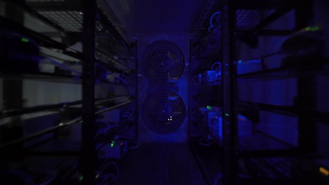 Computer for Bitcoin mining. Cryptocurrency computer with many peripheral slots