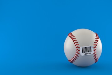 Baseball ball with barcode