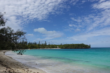南の島の美しいビーチと空