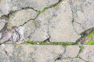 Soil or dirt with old cement from contruction road for background