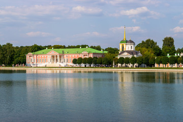 Fototapeta na wymiar View of Kuskovo palace in Moscow, Russia