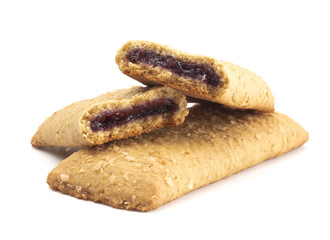 Whole Grain Multifruit Breakfast Bar on a White Background