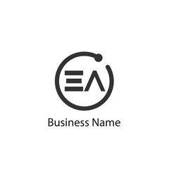 Initial Letter EA Logo Template Design