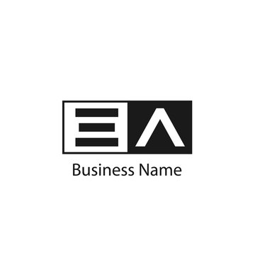 Initial Letter EA Logo Template Design